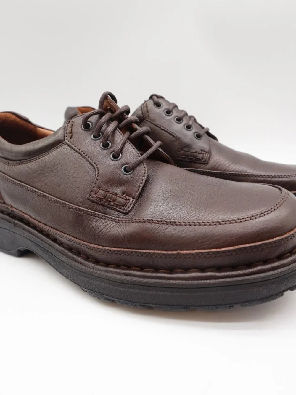 Hush Puppies Summit 14191 Mens 9 Brown Leather Casual Oxford Shoes NOS